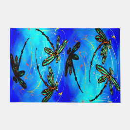 Tapete Dragonfly Flor Elétrico Azul