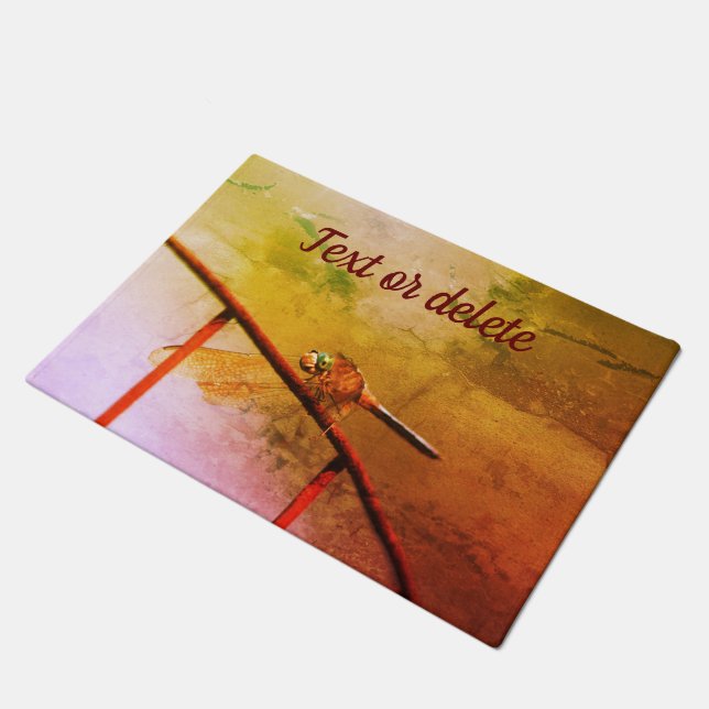 Tapete Dragonfly On Wire Fence Abstrato Personalizado (Inclinado)