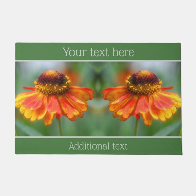 Tapete Dreamy Zinnia Flower Personalizada (Frente)