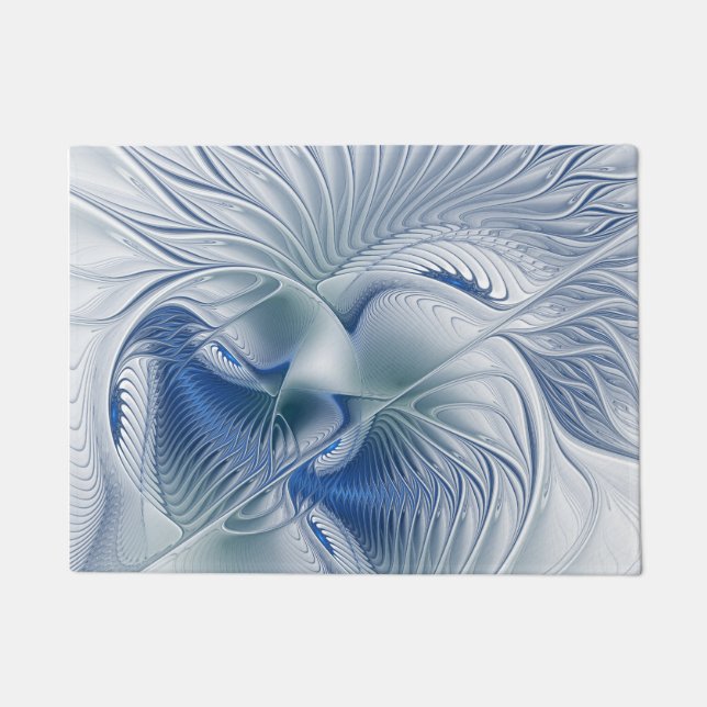 Tapete Dynamics Fantasy Abstrato Blue Tones Arte Fractal (Frente)