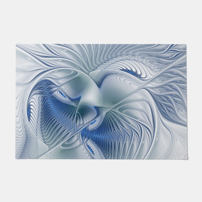 Tapete Dynamics Fantasy Abstrato Blue Tones Arte Fractal (Frente)