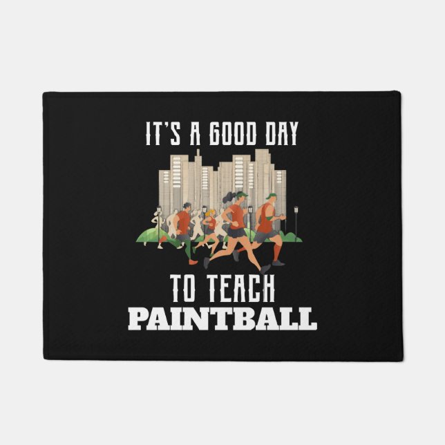 Tapete É Um Bom Dia Para Ensinar Paintball (Frente)