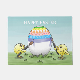 Tapete Easter egg painted by the two chickens