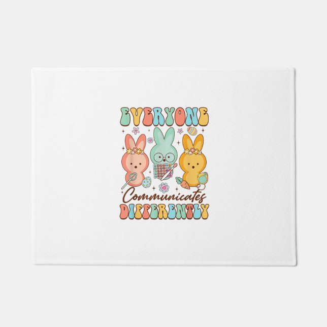 Tapete Easter Speech Therapy SLP Everyone Communicates Di (Frente)