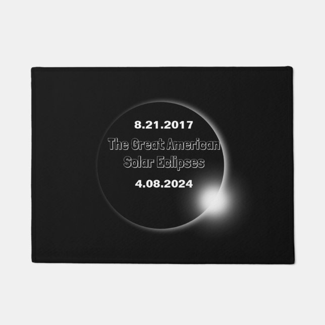 Tapete Eclipse Solar com Data Dupla de 2024 & 2017 (Frente)