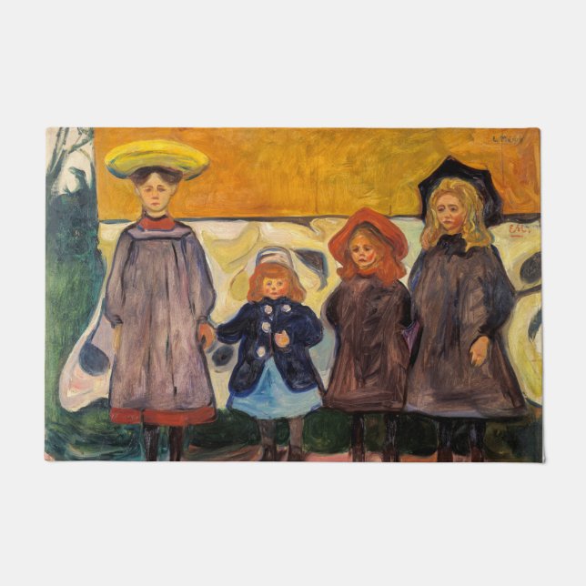 Tapete Edvard Munch - Quatro Meninas em Asgardstrand (Frente)