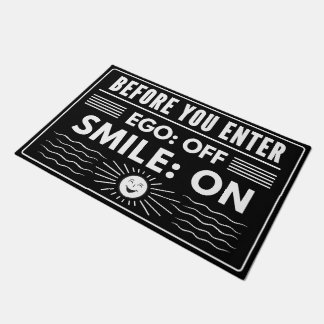 Tapete Ego desligado, sorriso ativado, design para anfitr