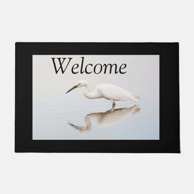 Tapete Egret em lagoa estática (Frente)