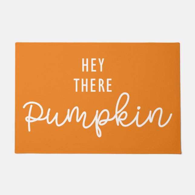 Tapete Ei, Lá Pumpkin Fall Door Mat (Frente)