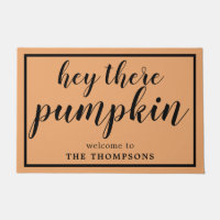 Ei, Pumpkin Orange Fall Trendy Door Mat