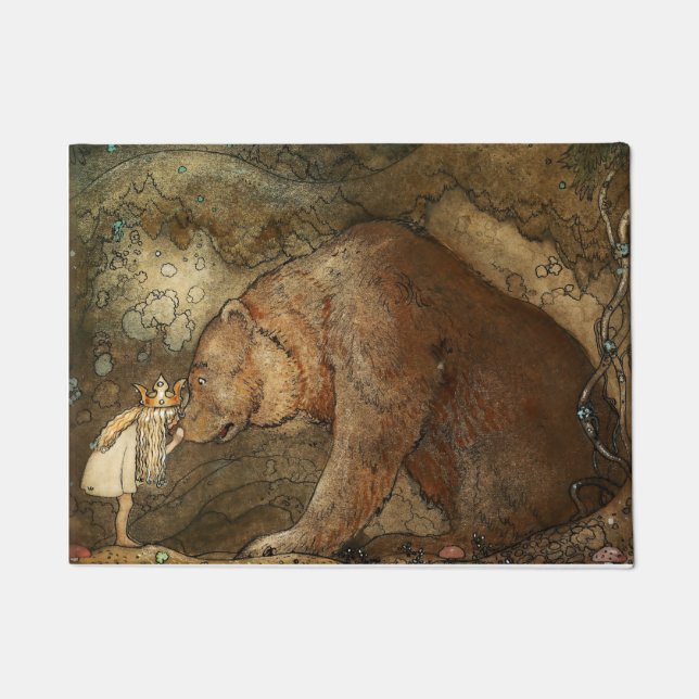 Tapete “Ela Beijou o Urso” por John Bauer (Frente)