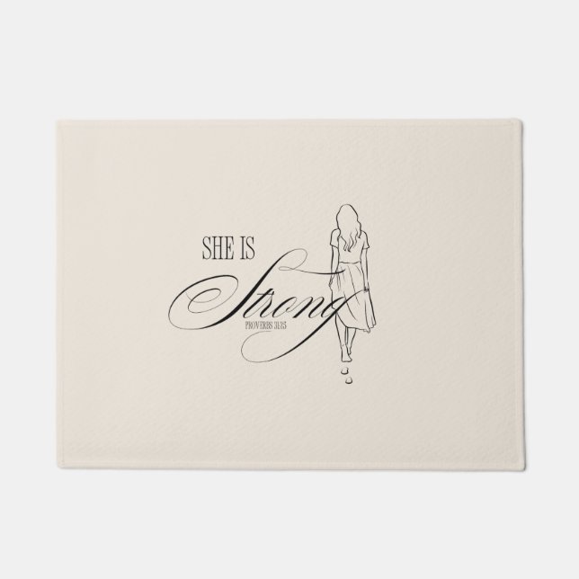 Tapete Ela é Forte Proverbs 31:25 (Frente)