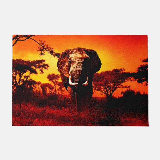 Tapete Elefante Sunset (Frente)