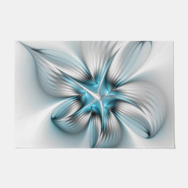 Tapete Elegância Floral Moderna Abstrato Azul Arte Fracta