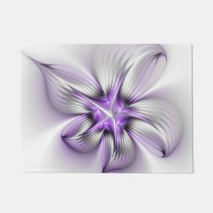 Tapete Elegância Floral Moderna Abstrato Violet Art