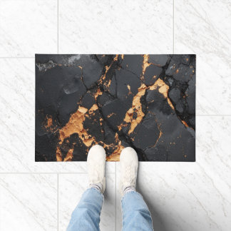 Tapete Elegant Black Marble with Gold Veins Modern Art