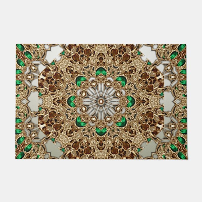 Tapete Elegant Gold Ornate Doormat (Frente)