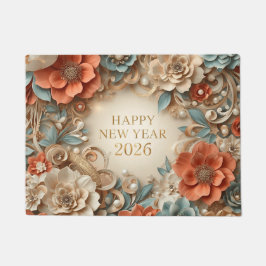 Tapete elegant happy new year 2026 welcome mat