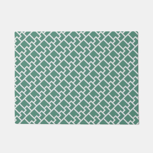 Tapete Elegant Sage Green Geometric Pattern (Frente)