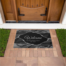 Tapete Elegante Ágata Brilhante Prata Personalizada