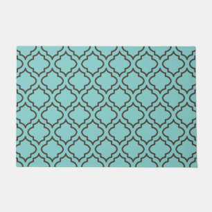 Tapete Elegante Aqua Brown Doormat Rug