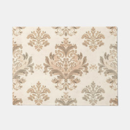 Tapete Elegante Bege Damask Vintage Casa de Campo Frances