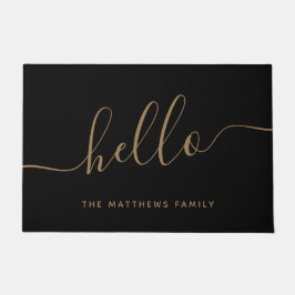 Tapete Elegante Black Dourado Script Name Hello Welcome