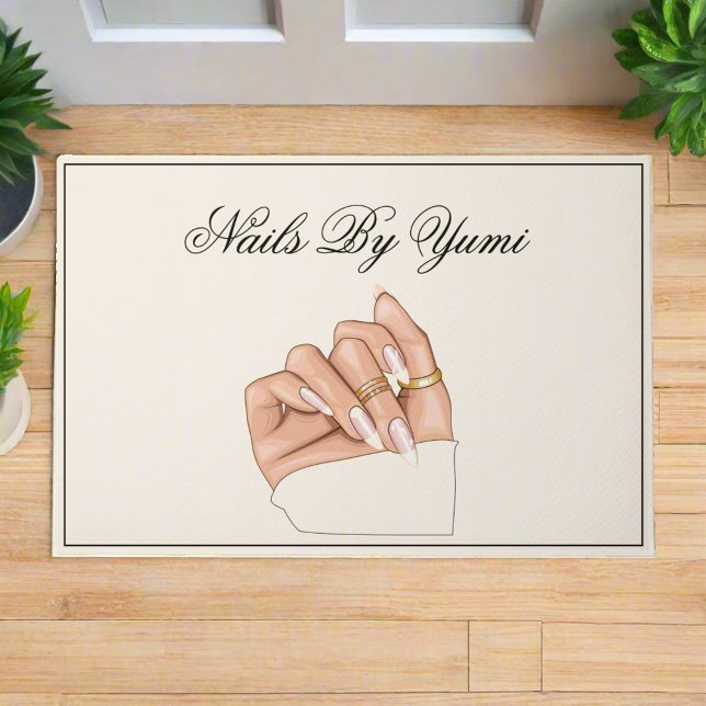 Tapete Elegante Chic Nail Salon Manicurist Beauty Welcome (Criador carregado)