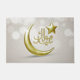 Tapete Elegante Eid Mubarak Dourado Moon Star - Porta