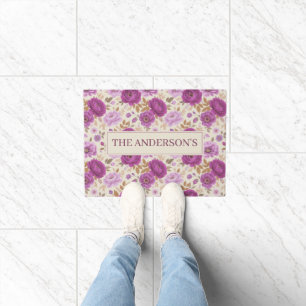 Tapete Elegante Floral Roxo Cottagecore
