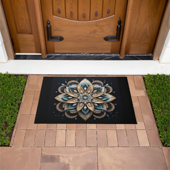 Tapete Elegante Mandala Design Door Mat (Ar livre)