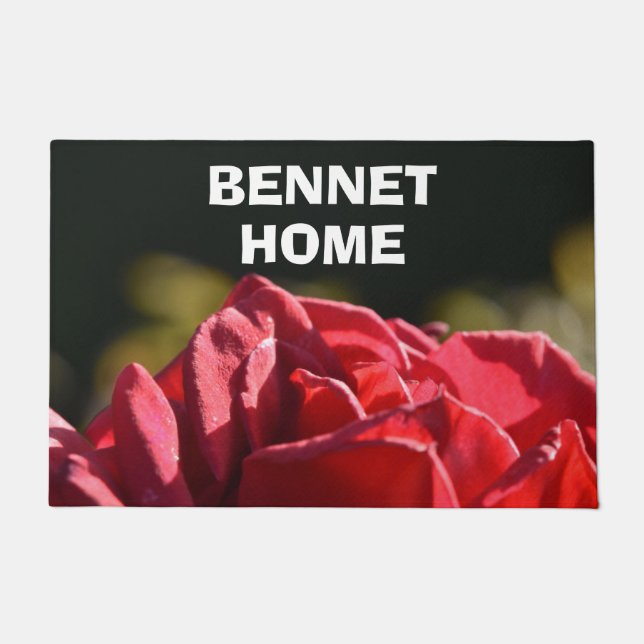 Tapete Elegante Vintage Bonito Família de Rosas vermelhas (Frente)