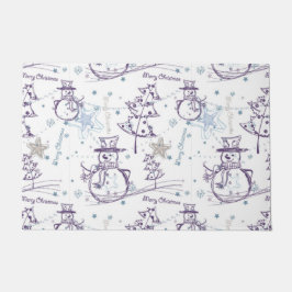 Tapete Elemento de Natal Desenho de Winter Snowman