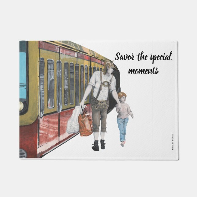 Tapete Elf Berlin Train Trip Fantasy Art Door Mat (Frente)