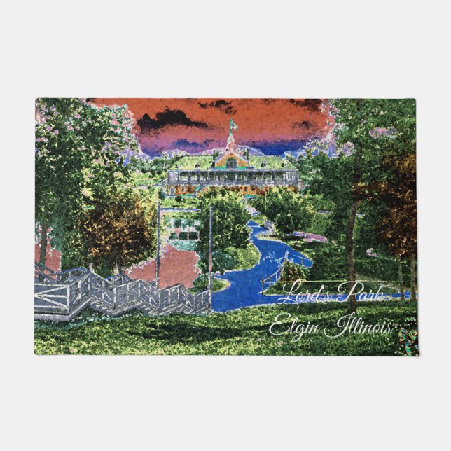 TAPETE ELGIN ILLINOIS LORDS PARK PAVILION VISÃO DE ARTE D (Frente)