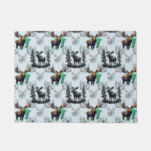 Tapete Elk Moose Antlers Deer Pattern Design
