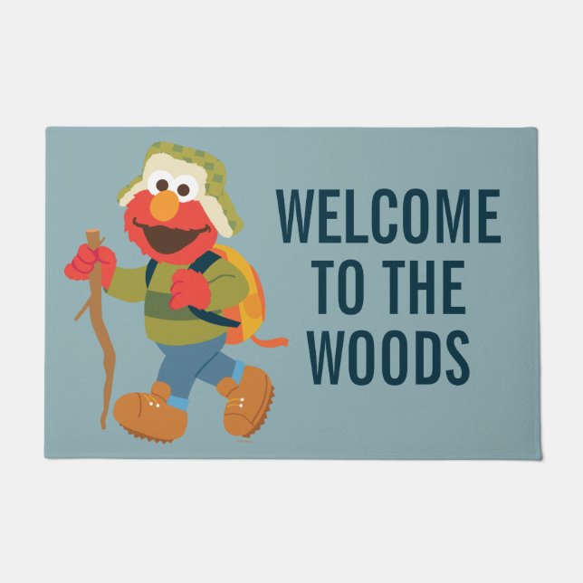 Tapete Elmo Woodland Hike | Adicione sua mensagem (Frente)