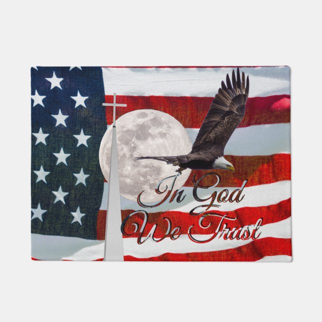 Tapete Em Deus, nós confiamos no Rug Doormat (Frente)