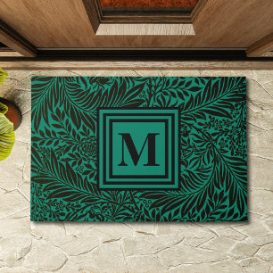 Tapete Emerald Green e Black Monogramed sofisticados