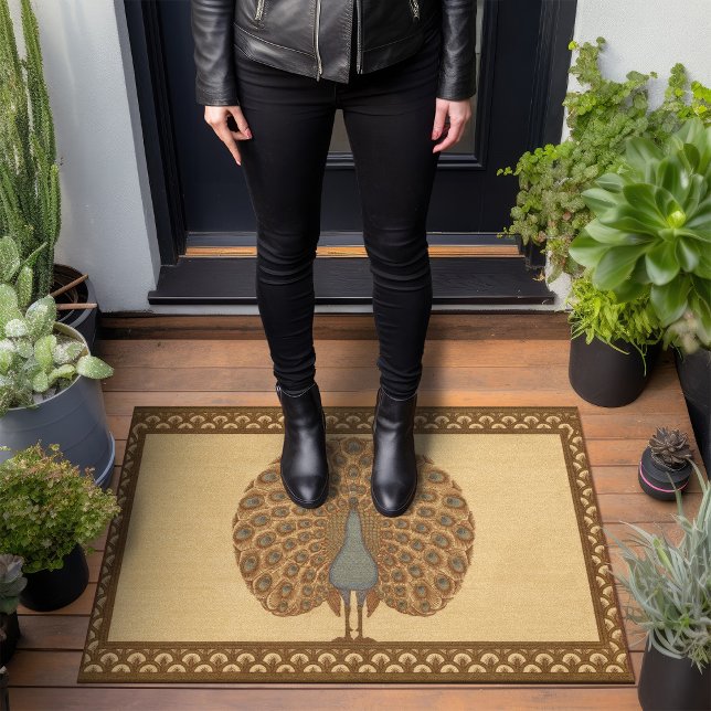 Tapete Encantando Peacock Art Deco Vintage Walter Crane (Criador carregado)