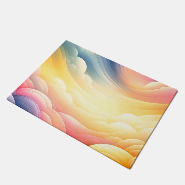 Tapete Encontrar a paz nas coludes do Sonho Puffy (Inclinado)