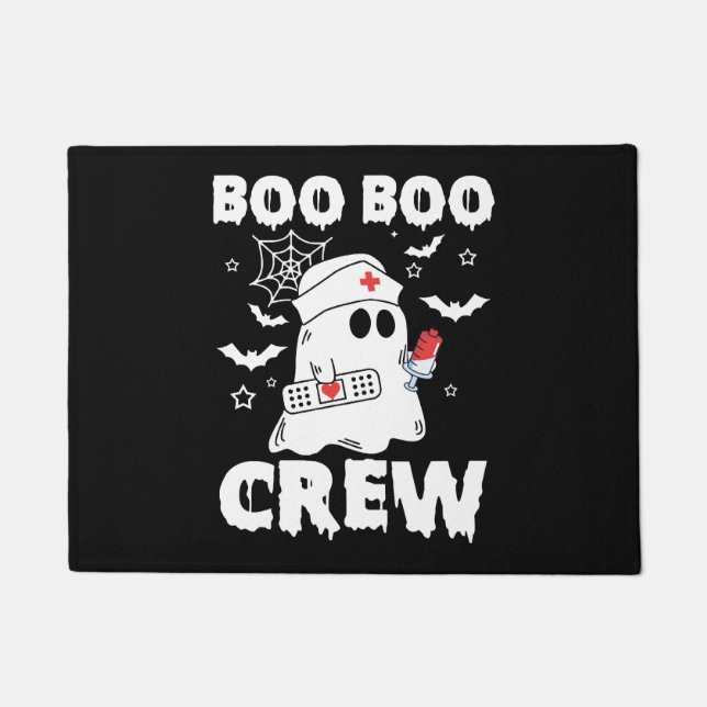 Tapete Enfermagem Bo Boo Crew Enfermeira de Halloween (Frente)