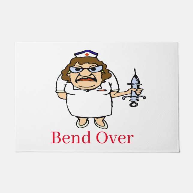 Tapete Enfermeira cômica, adicionar texto, personalizar t (Frente)