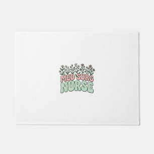 Tapete Enfermeira Med Cirúrgica Desenho Vetorial Floral V