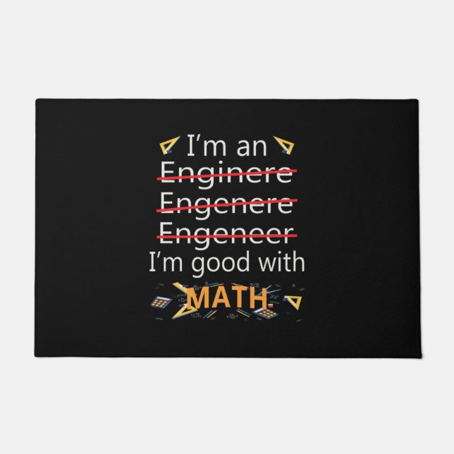 Tapete Engenheiro É Bom Com Matemática (Frente)
