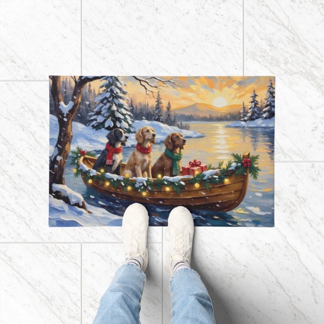 Tapete English Setter Christmas Boat Holiday (Interior)