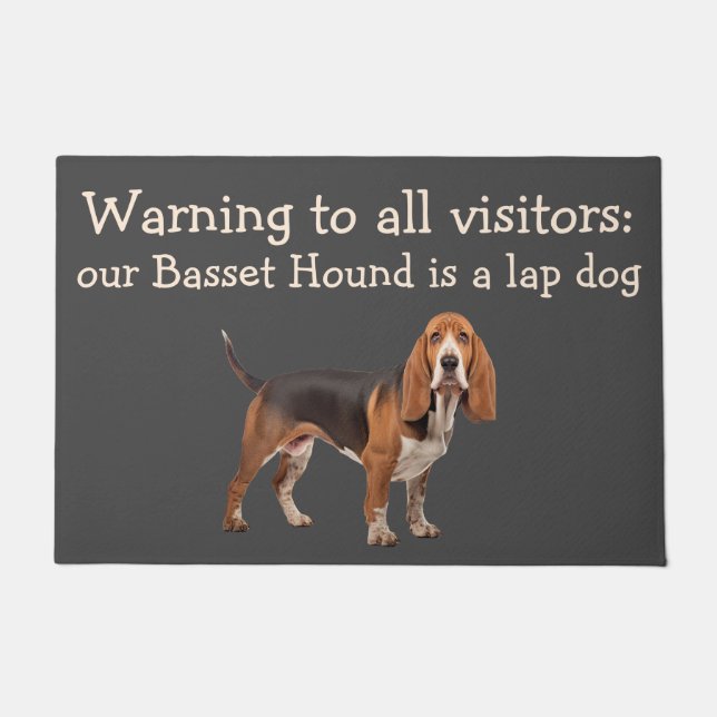Tapete Engraçado Basset Hound Theme House Pet Humor Mat (Frente)