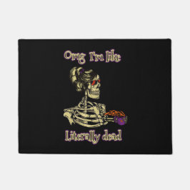 Tapete Engraçado Bebendo de esqueleto Eu sou literalmente