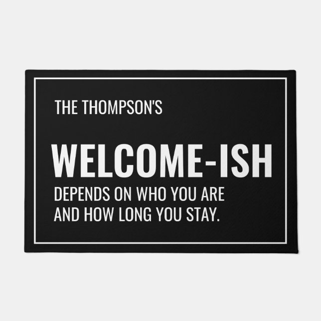 Tapete Engraçado, bem-vindo, porteiro (Frente)