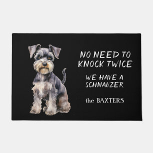 Tapete Engraçado Cachorro Schnauzer Não Precisa Bater Dua